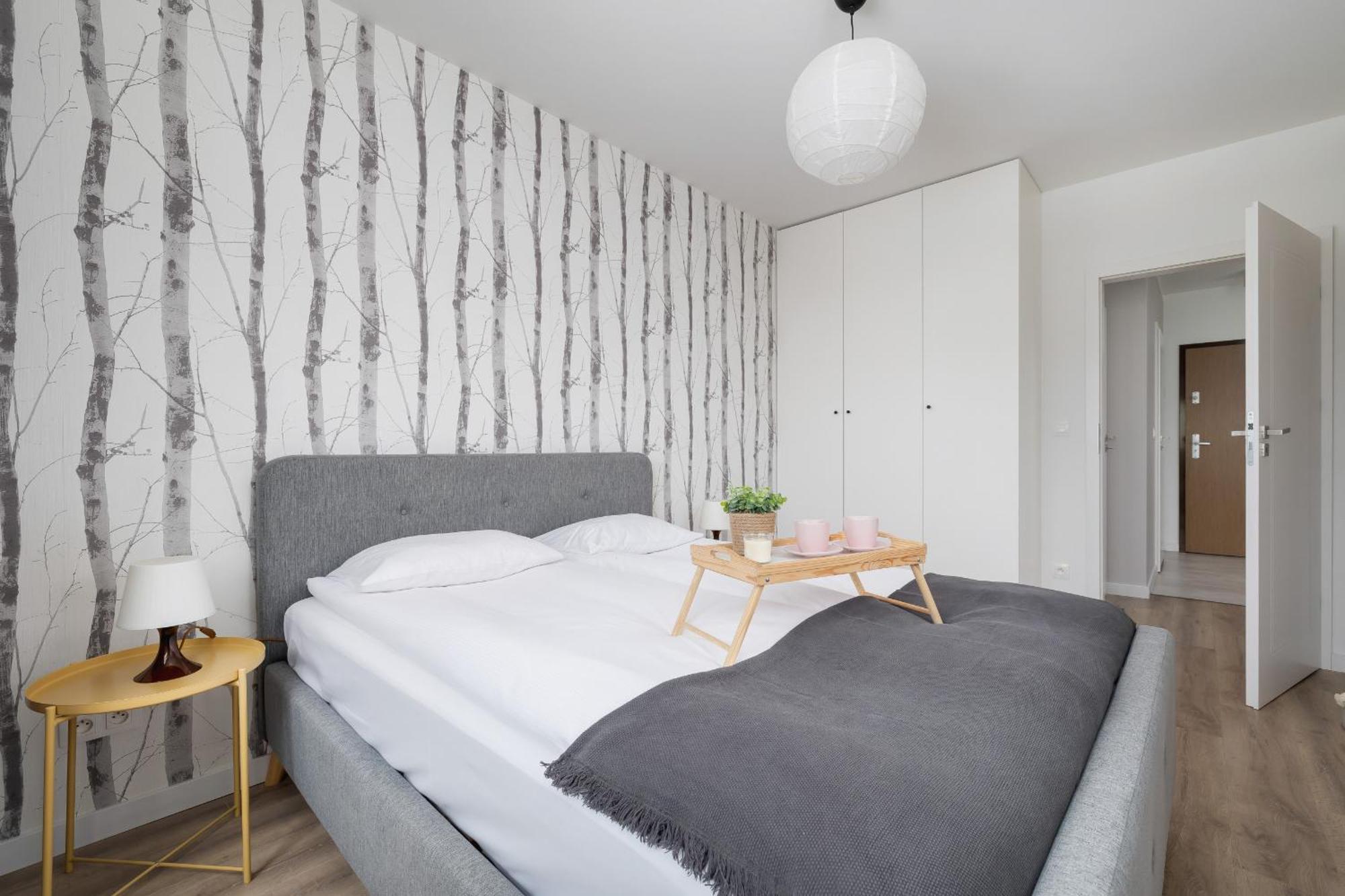 Subtle Grey With Furnished Balcony And Parking In By Renters Apartment *