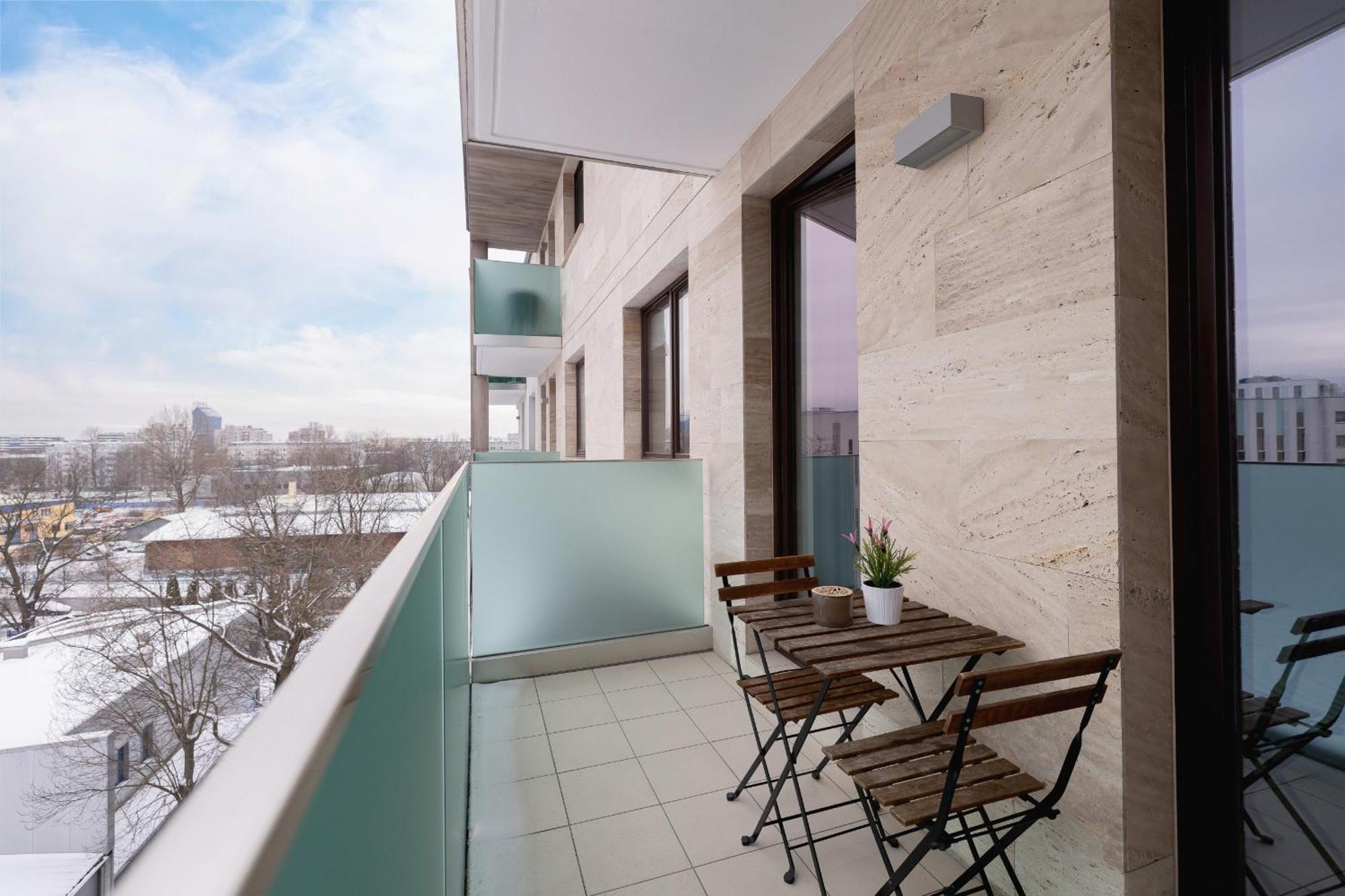 Subtle Grey With Furnished Balcony And Parking In By Renters Apartment