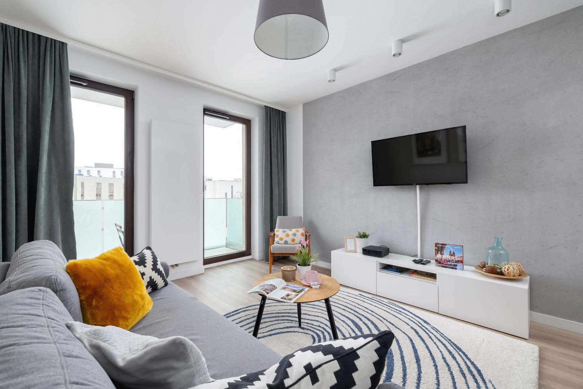 Apartament Subtle Grey With Furnished Balcony And Parking In By Renters Kraków